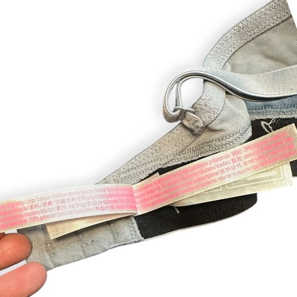 PINK VICTORIA’S SECRET White Gray Leopard Lace Wear Everywhere T-Shirt Lightly L - Picture 5 of 5